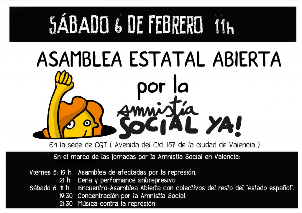 cartel asamblea amnistia